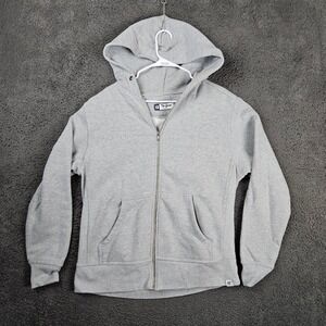 The Game Mens Full Zip Hoodie Gray Fleece Lined Made in‎ USA Large